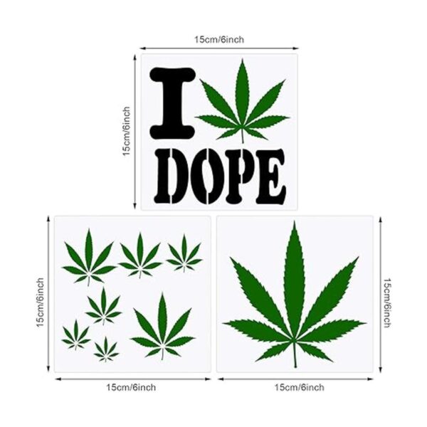 3 piezas de plantilla de hoja de hierba plantilla de hoja