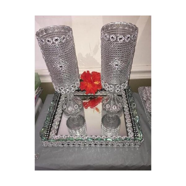 Honbay Rollo de malla de diamante con forma de flor