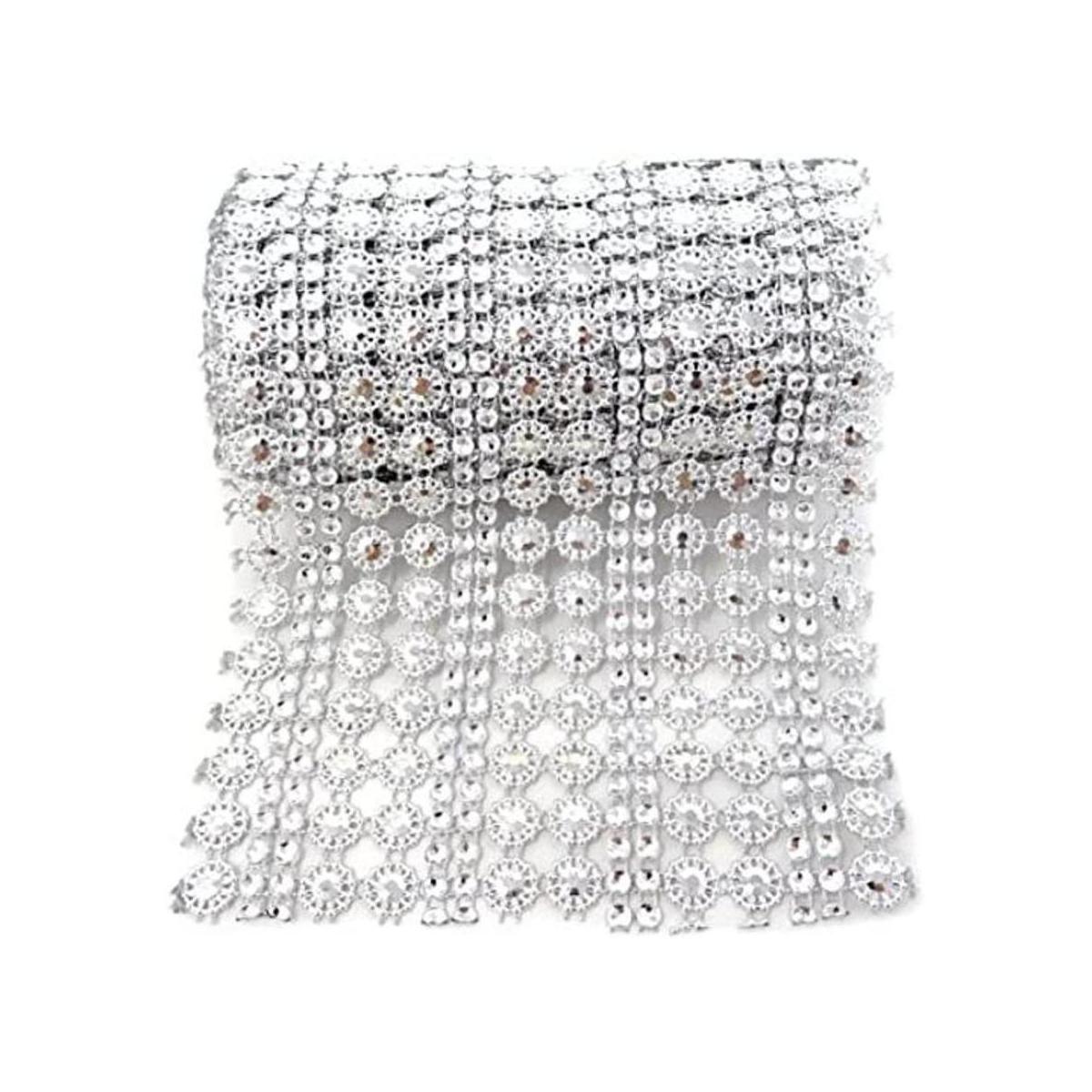 Honbay Rollo de malla de diamante con forma de flor