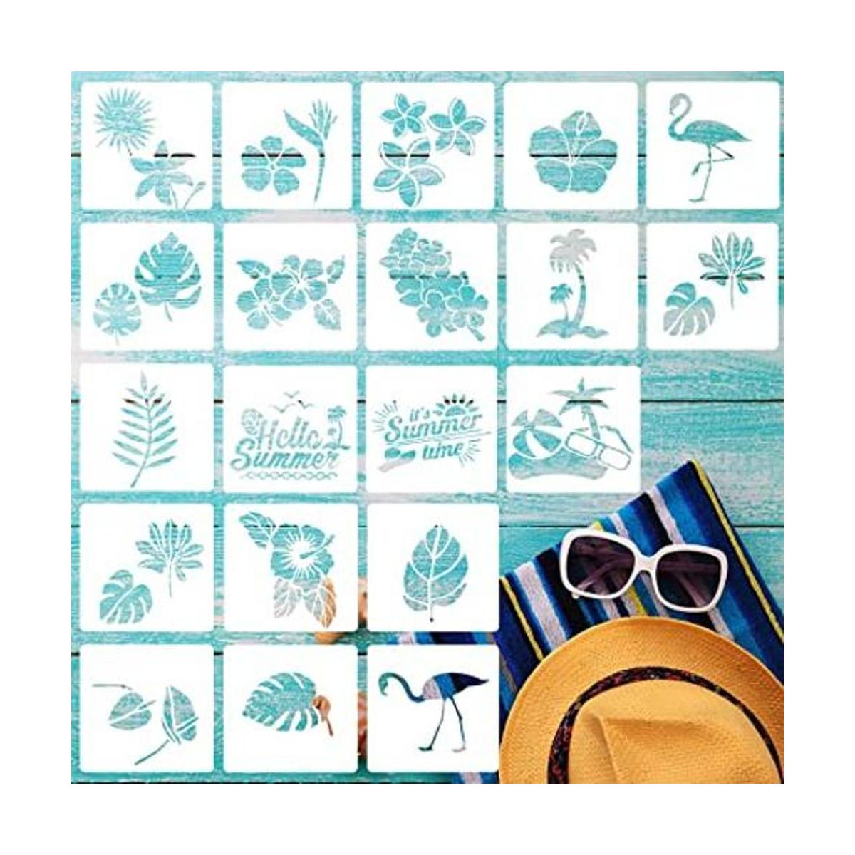 Juego de 20 plantillas reutilizables para estarcir