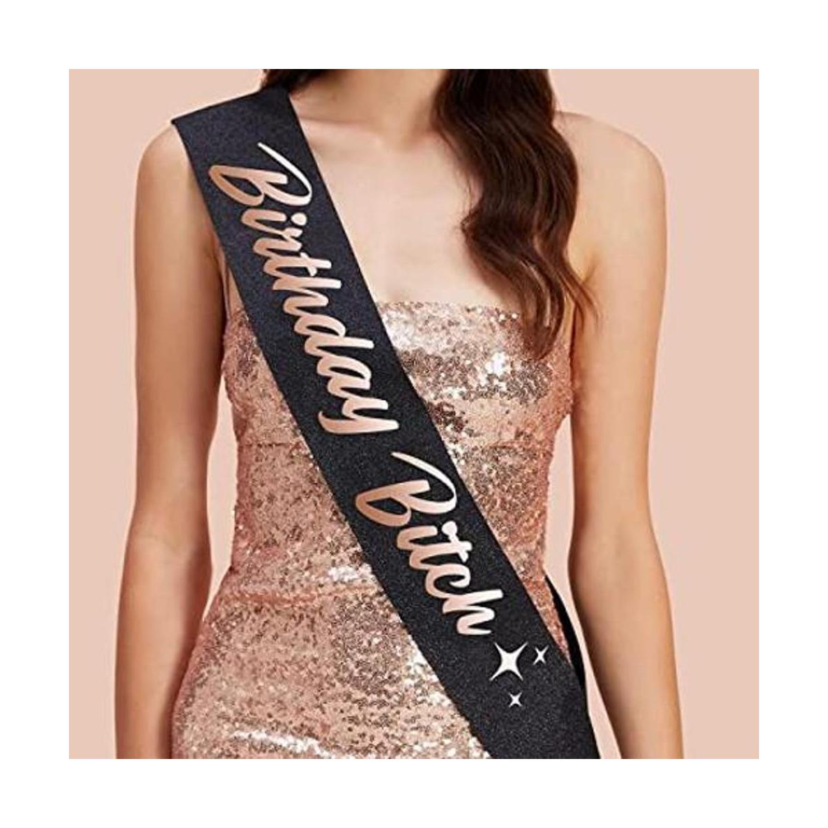 xo Fetti Banda de cumpleaños para mujer purpurina