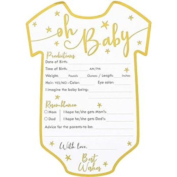 Tarjetas de predicciones y consejos para baby shower_4
