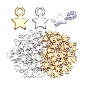 100 colgantes de aleación con forma de estrella para