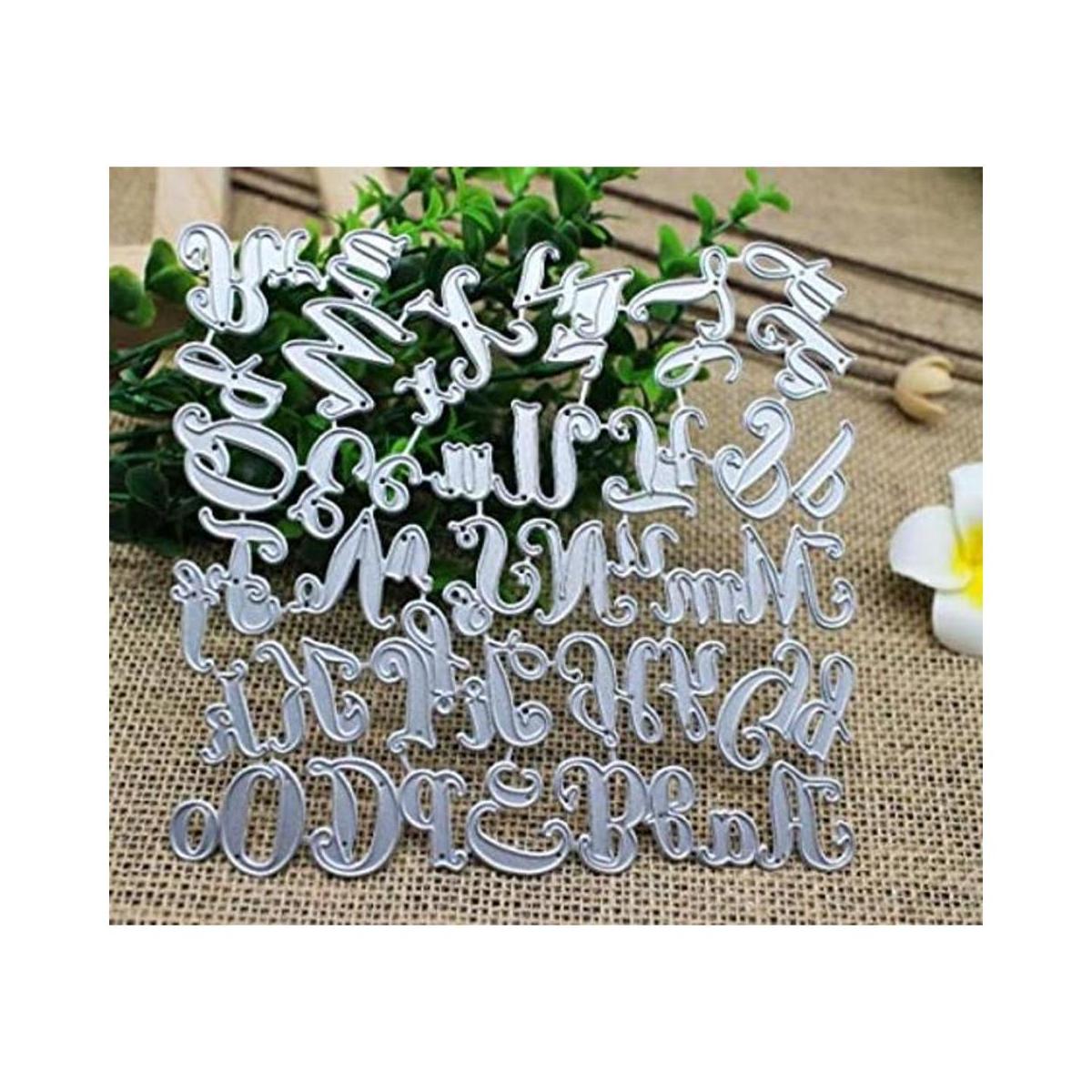26 mayúsculas minúsculas alfabeto metal troqueles letras