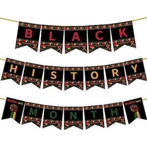 Pancarta del mes de historia negra para decoración de
