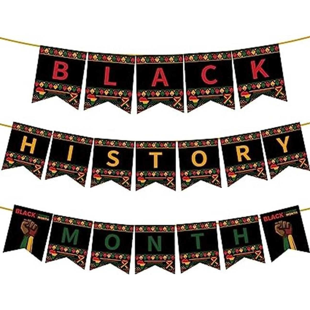 Pancarta del mes de historia negra para decoración de