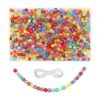TOAOB 1000pcs Colorful Round Letter Beads 4x7mm Acrylic