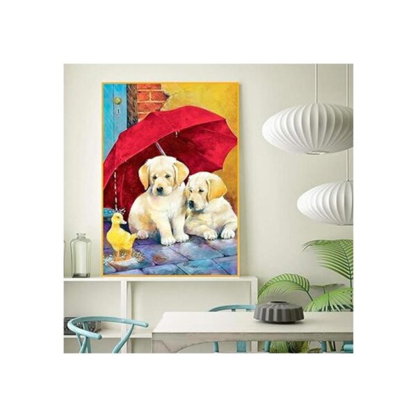 Stalente Kits de pintura de diamante para adultos perro_3