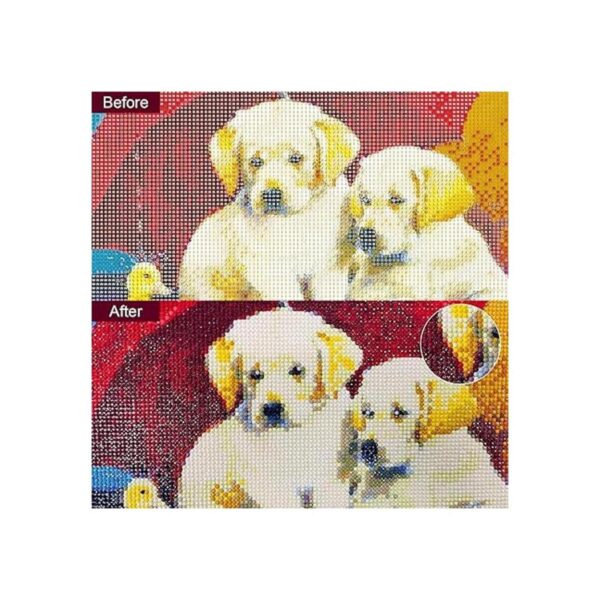 Stalente Kits de pintura de diamante para adultos perro_5