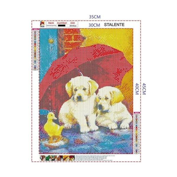 Stalente Kits de pintura de diamante para adultos perro_2