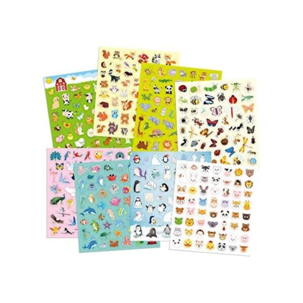 Juego de calcomanías de animales para niños 800 unidades