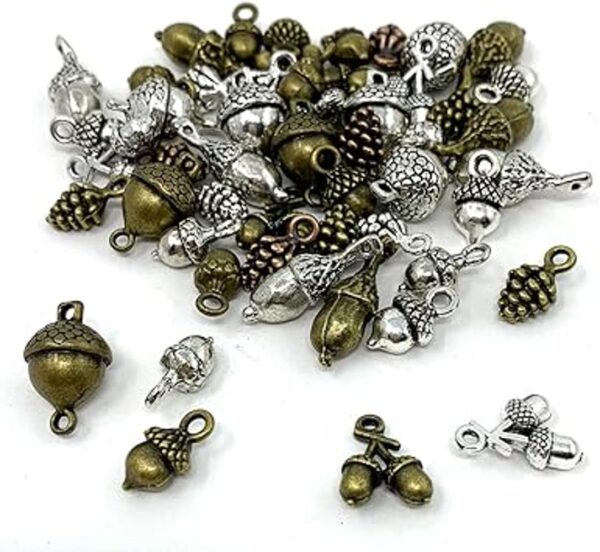 JIALEEY Colección de dijes de bellota de cono de pino_2
