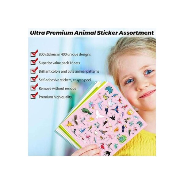 Juego de calcomanías de animales para niños 800 unidades