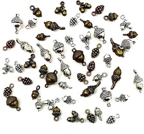JIALEEY Colección de dijes de bellota de cono de pino_1