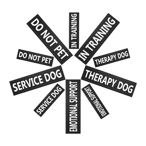 Parches de chaleco para perro perro de servicioen