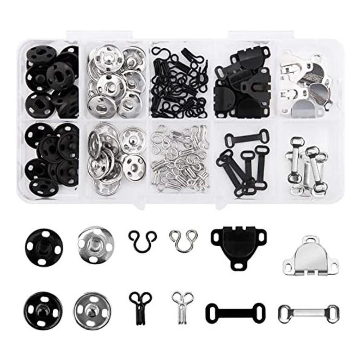 LUTER Juego de 100 ganchos para falda broches para coser