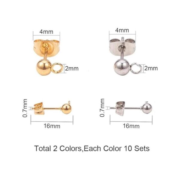 PH PandaHall 20 pares de aretes de acero inoxidable 304_2