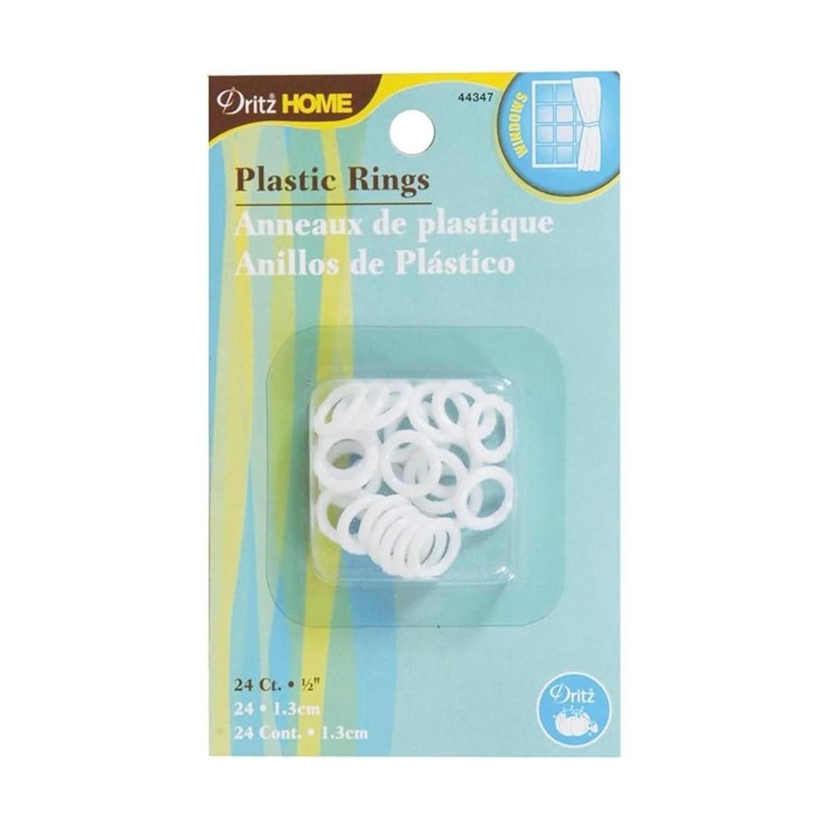 Dritz Home 44347 Anillos de plástico 12 color blanco