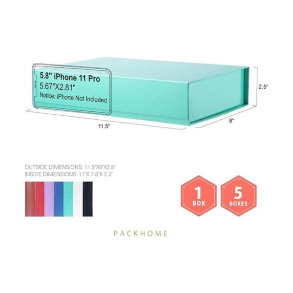 PACKHOME Gift Box 11x7.8x2.3 Inches Gift Box with Lid_6