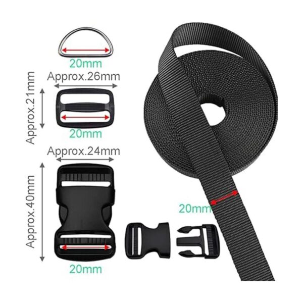 Juego de correas de hebillas de 34 pulgadas de 6 yardas
