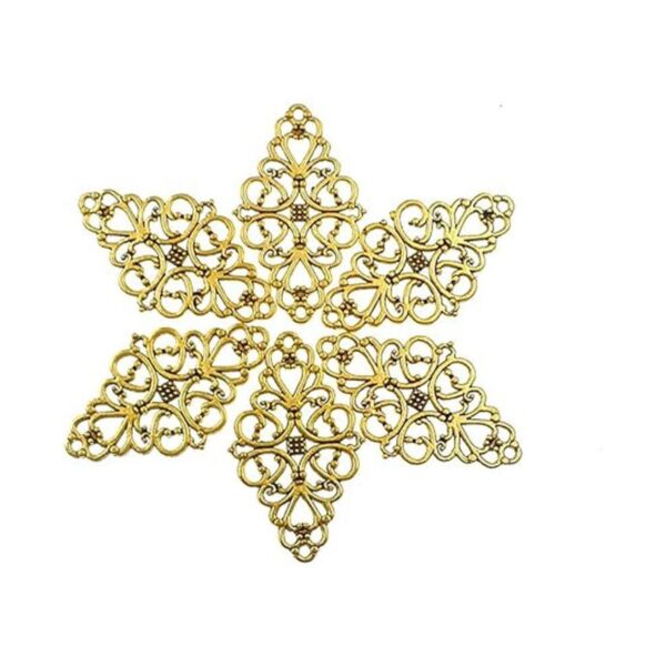Filigrana Colgante De Flor envuelve conectores de envolver_4
