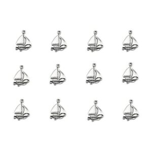 Kinteshun Colgante para velero 60 unidades plata antigua