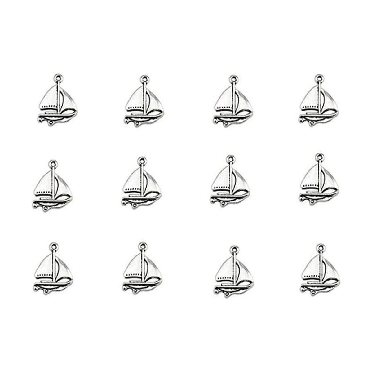 Kinteshun Colgante para velero 60 unidades plata antigua