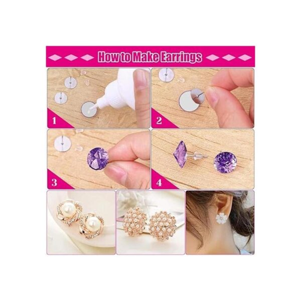 Flasoo Juego de 700 piezas para hacer aretes de tuerca