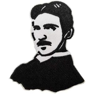 Parche bordado para planchar de Nikola Tesla de 3.0 in_1