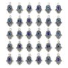 JIALEEY 30 cuentas de plata antigua Hamsa con diseño de_1