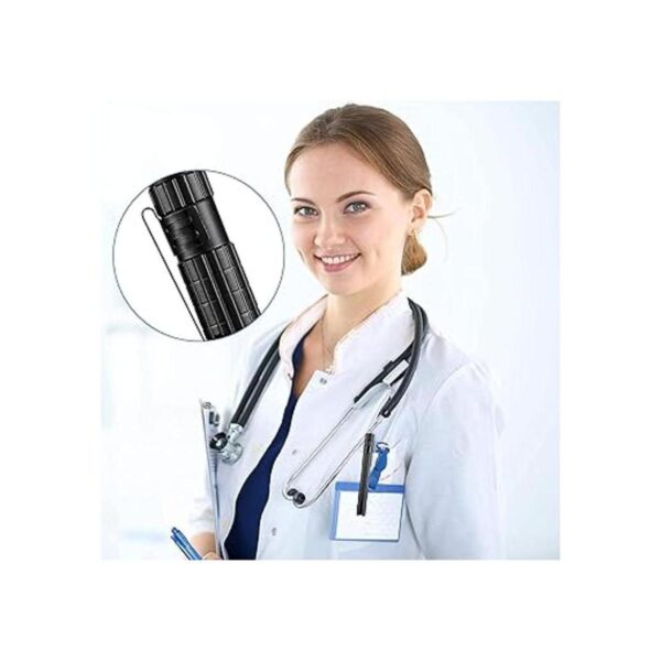 Linterna bolsillo negro clip extraíble accesorio Penlight