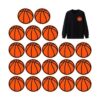 20 parches de bordado de baloncesto para planchar y coser