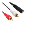 CERRXIAN 0.7 ft oro 0.138 in hembra estéreo Jack a 2_4