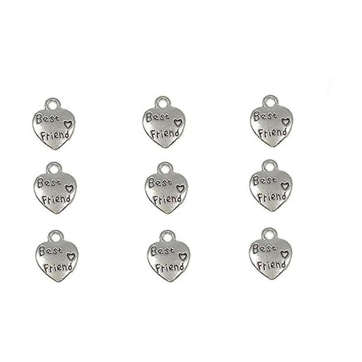 60 dijes de letras con forma de corazón de melocotón con