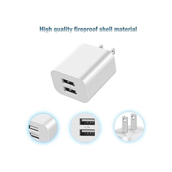 Bloque de cargador de pared USB paquete de 2 conectores_6