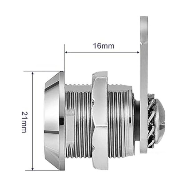 Cerradura tubular para cajones de 0.630 1.181 in