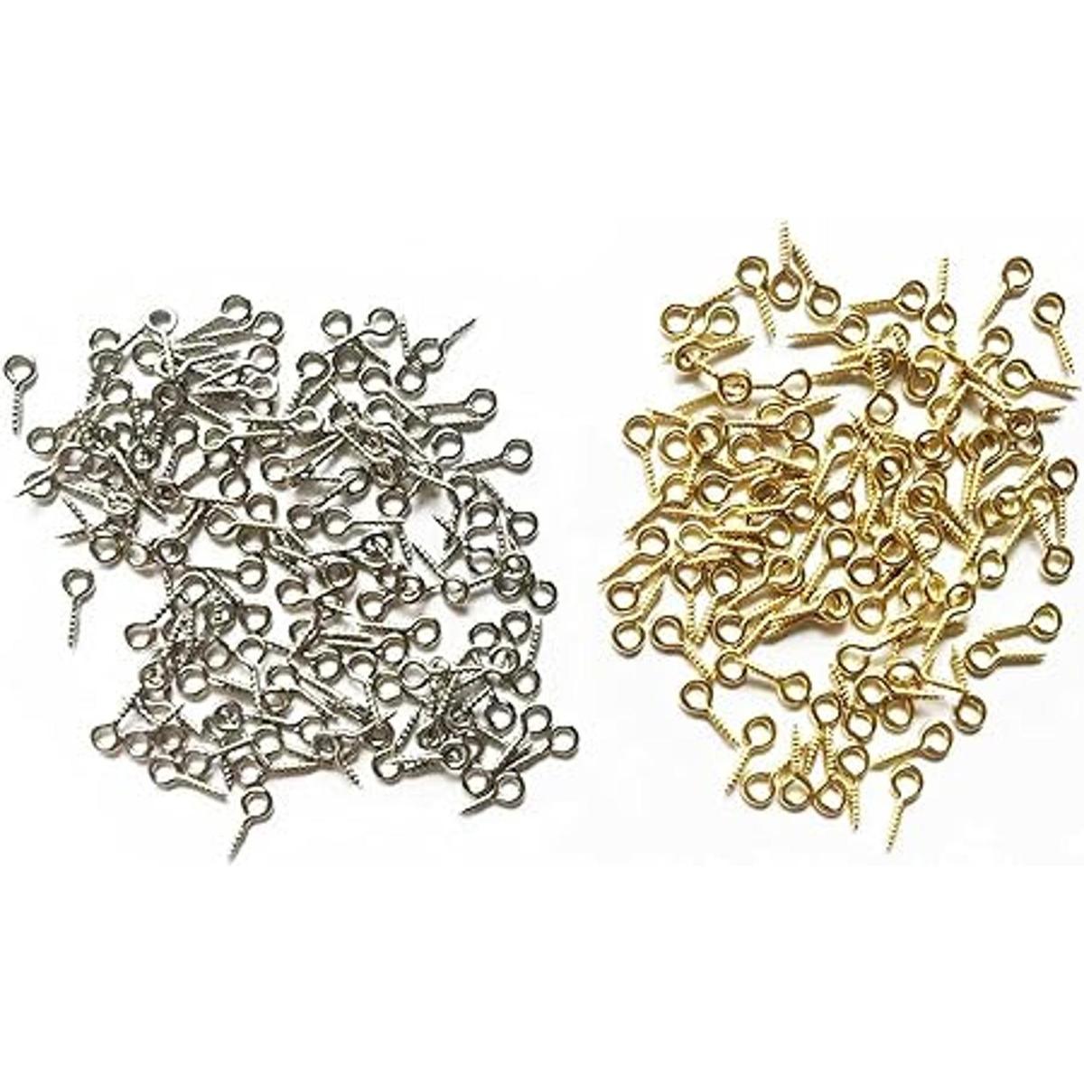 IDEALSV Mini ganchos pequeños con rosca para ojos color