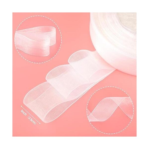 Cinta de organza transparente brillante para envolver