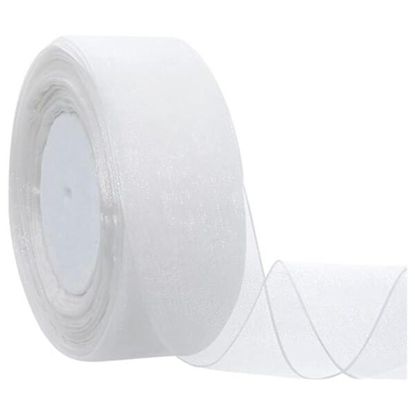 Hapeper Cinta de organza transparente de 112 pulgadas_1
