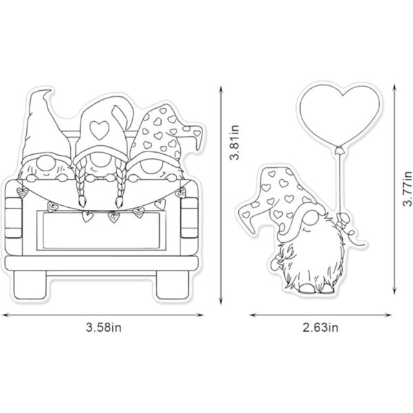 Estivaux 2 sellos transparentes de gnomos de San Valentín_2