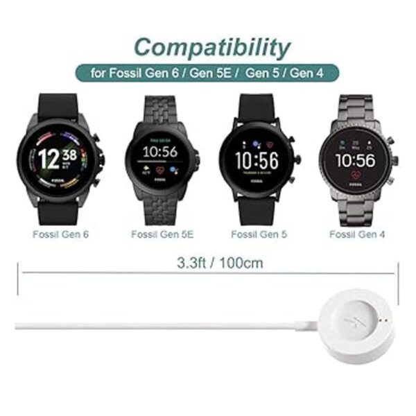 Kissmart Cargador compatible con Fossil Gen 45 cable de_2