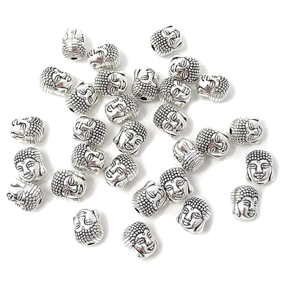 Honbay 30 cuentas de metal espirituales pequeñas de doble