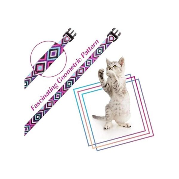 Juego de arnés y correa para gatos con patrón geométrico a
