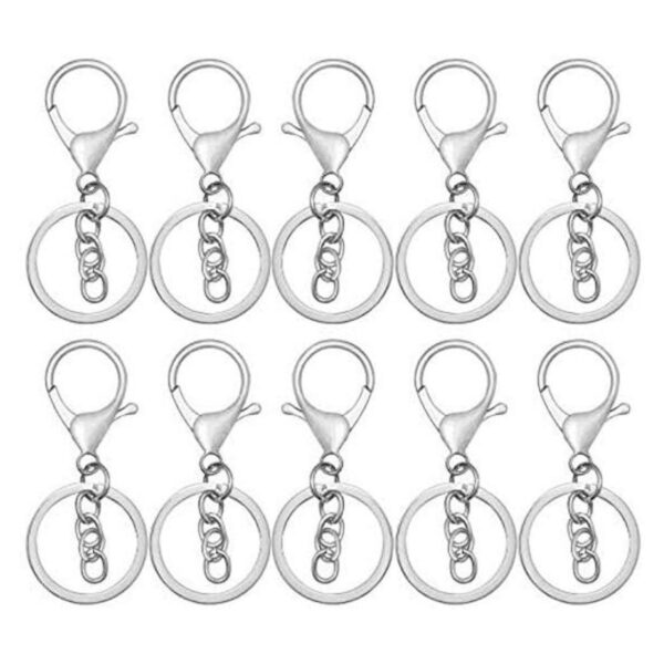 Aeyistry 10 llaveros de metal para bricolaje llavero con_1