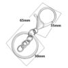 Aeyistry 10 llaveros de metal para bricolaje llavero con_3