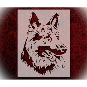 Rubstamper Plantilla para cabeza de perro de pastor_1