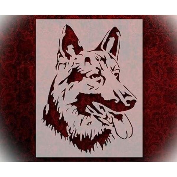 Rubstamper Plantilla para cabeza de perro de pastor_1