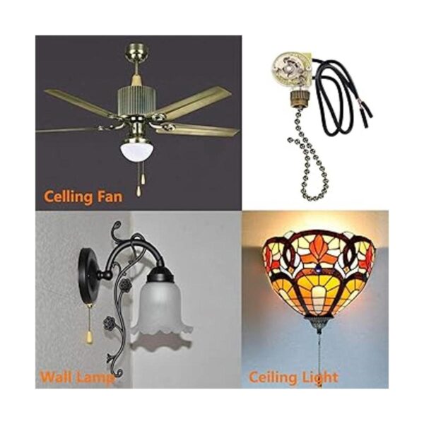 Paquete de 2 interruptores de luz de ventilador y cadena_2