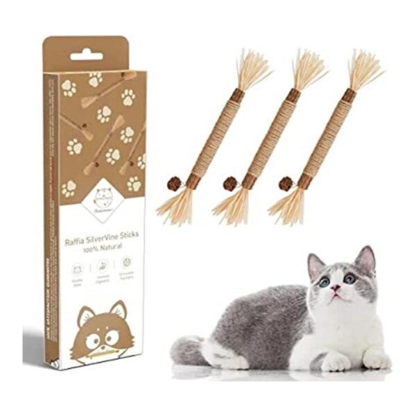 Potaroma Cat Toys Natural Silvervine Sticks Catmint_1