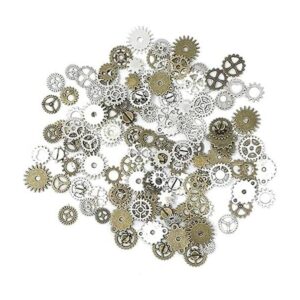 130 abalorios Steampunk Gears JIALEEY bronce y plata_1